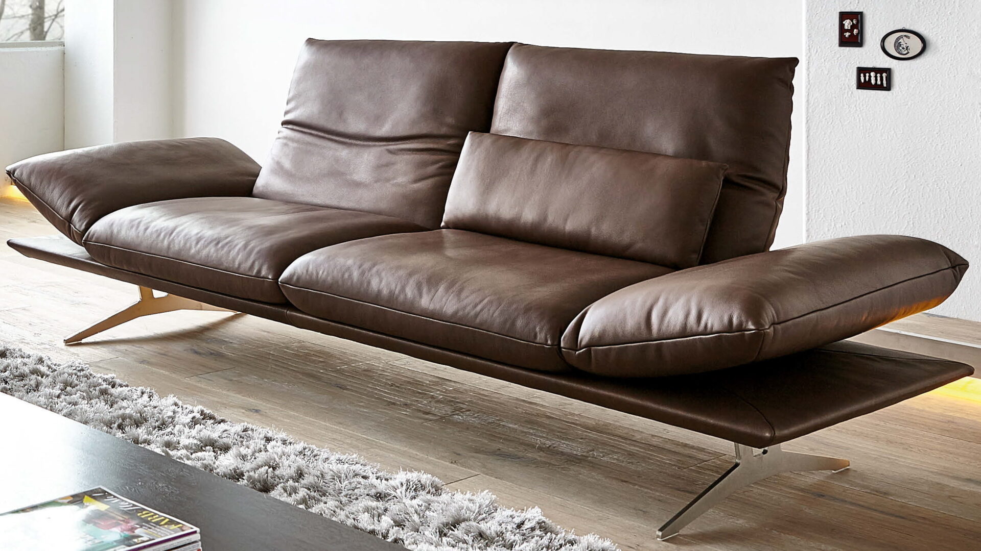 Koinor Leder Sofa braun