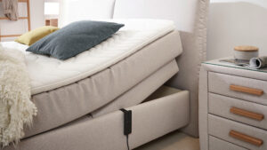 ADA Premium Hamilton Boxspringbett mit verstellbarem Kopfteil