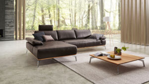 ADA Premium Talara Leder Ecksofa braun