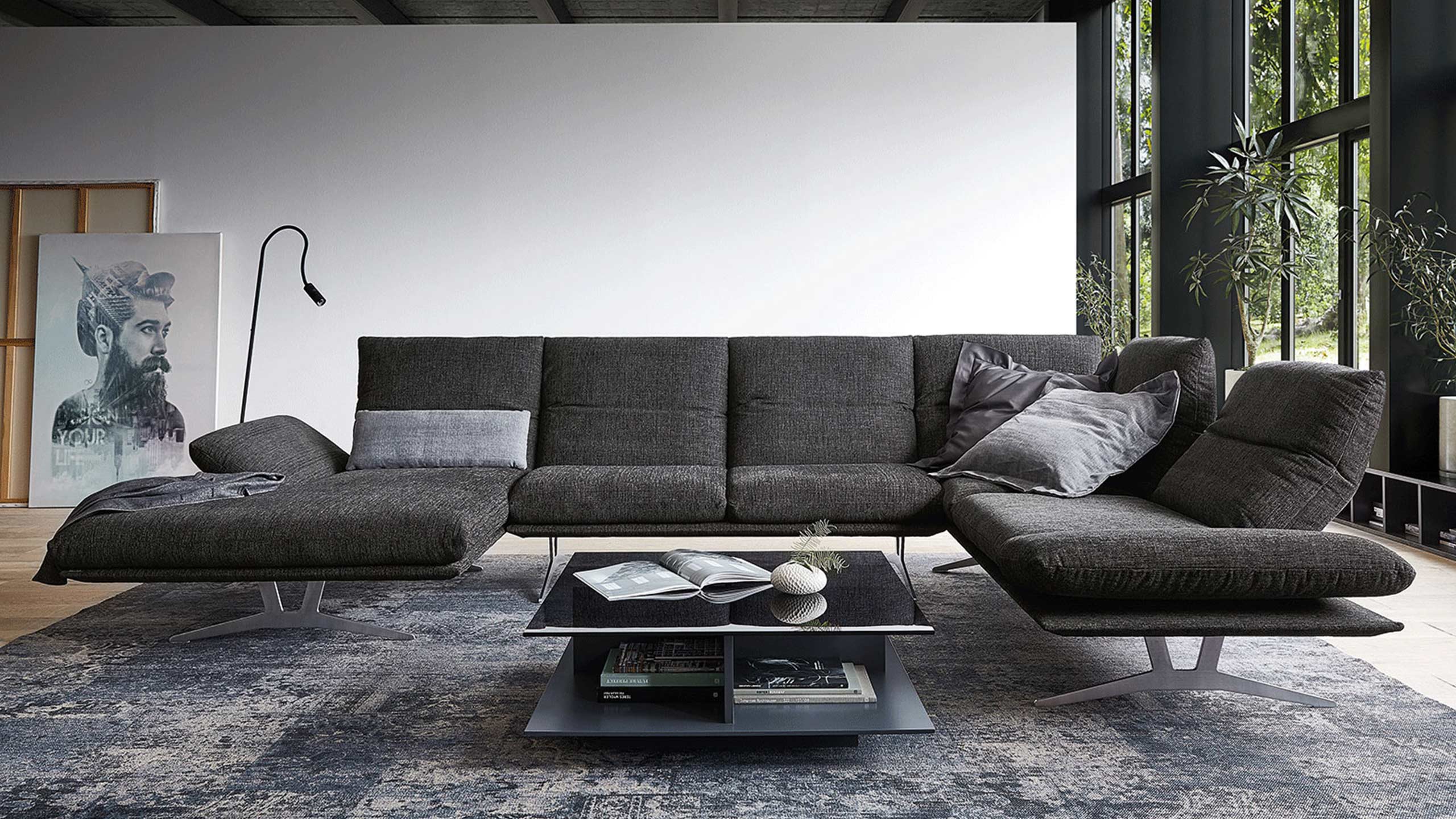 Koinor Francis Ecksofa in Dunkelgrau