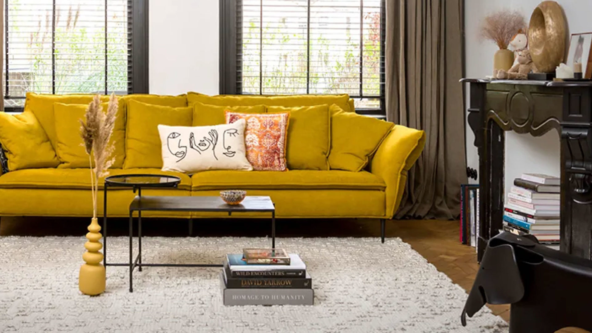 habufa henders & hazel wohnzimmer sofa in gelb