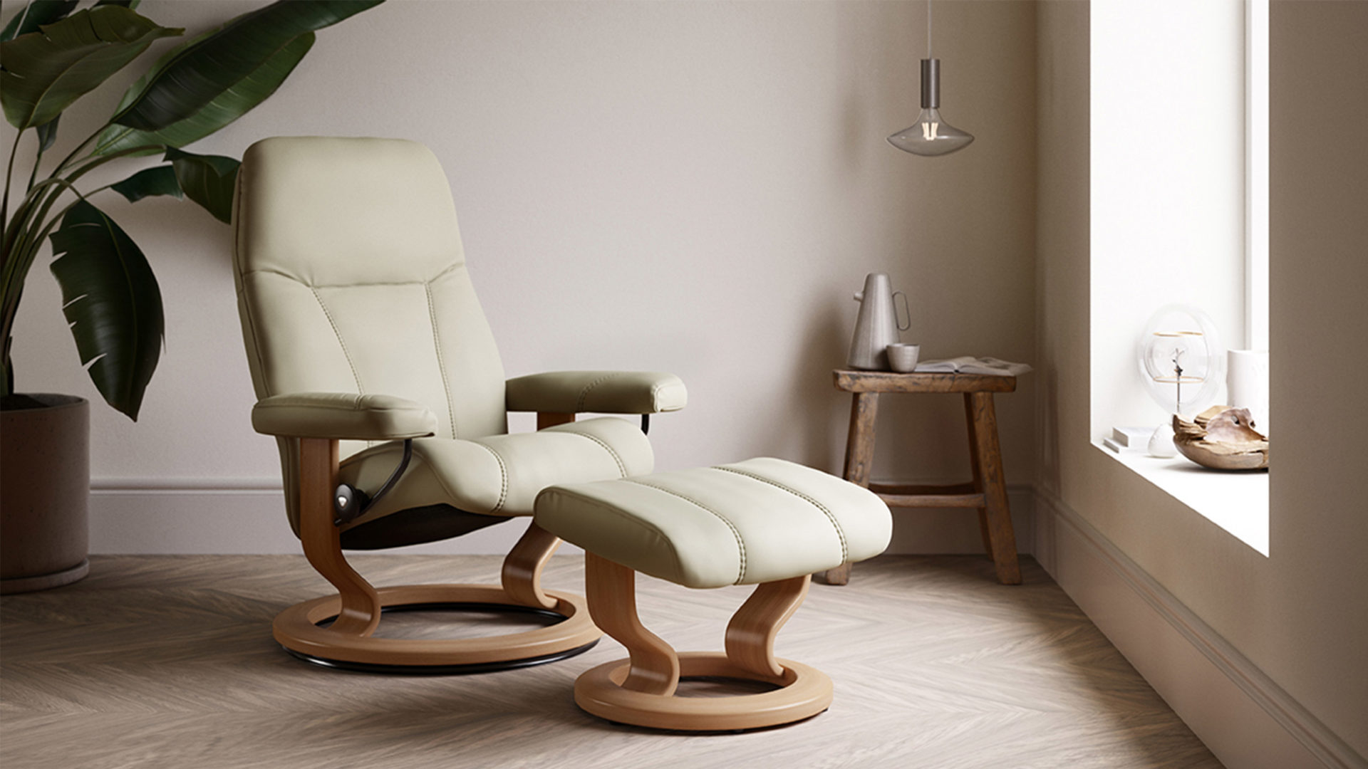 stressless sessel consul mit hocker