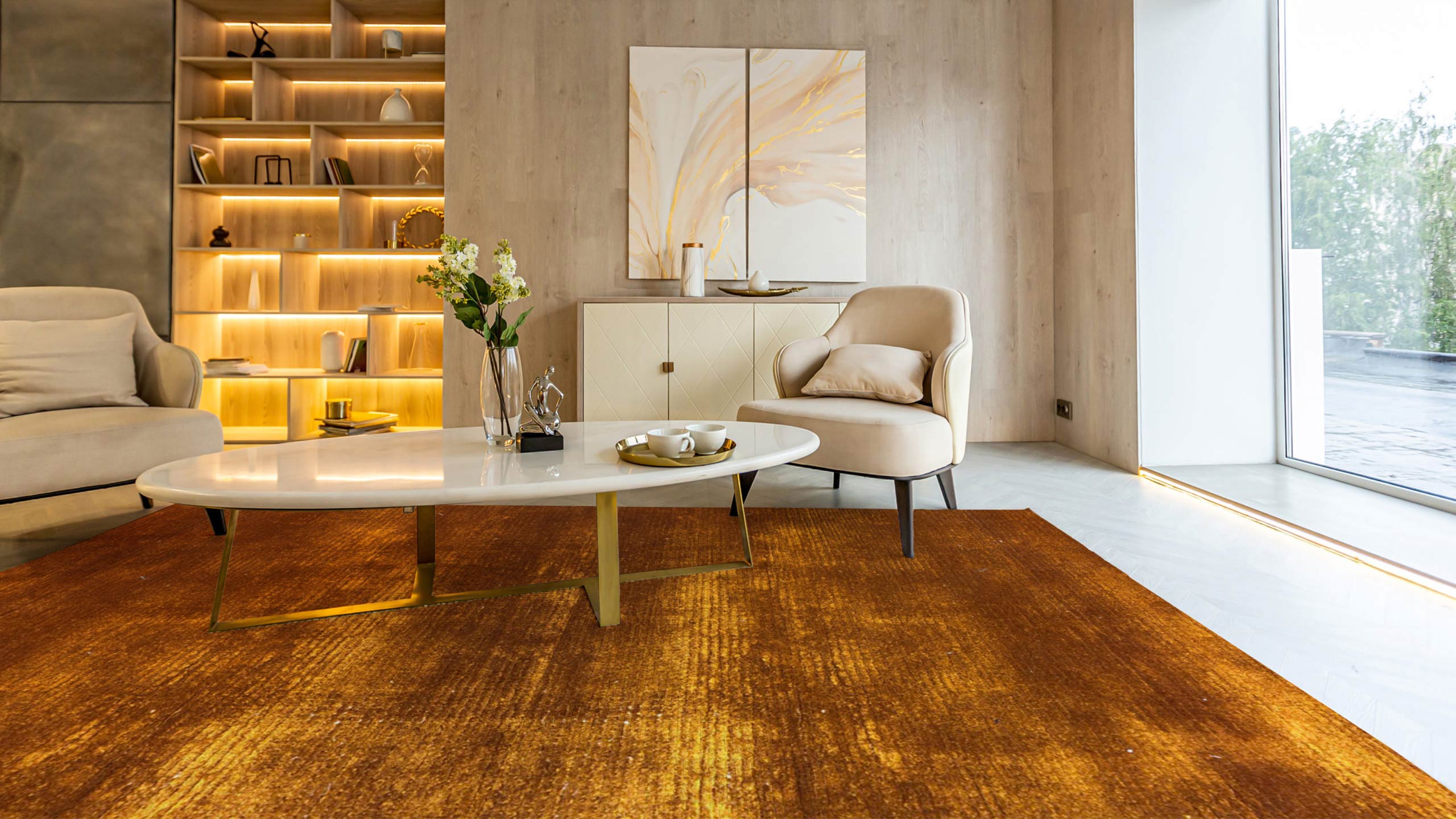 Goldener Teppich Shadow von bic carpets