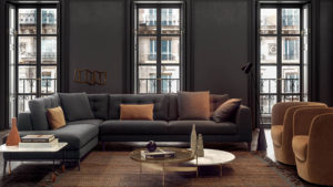 französisches wohnzimmer mit wohnlandschaft