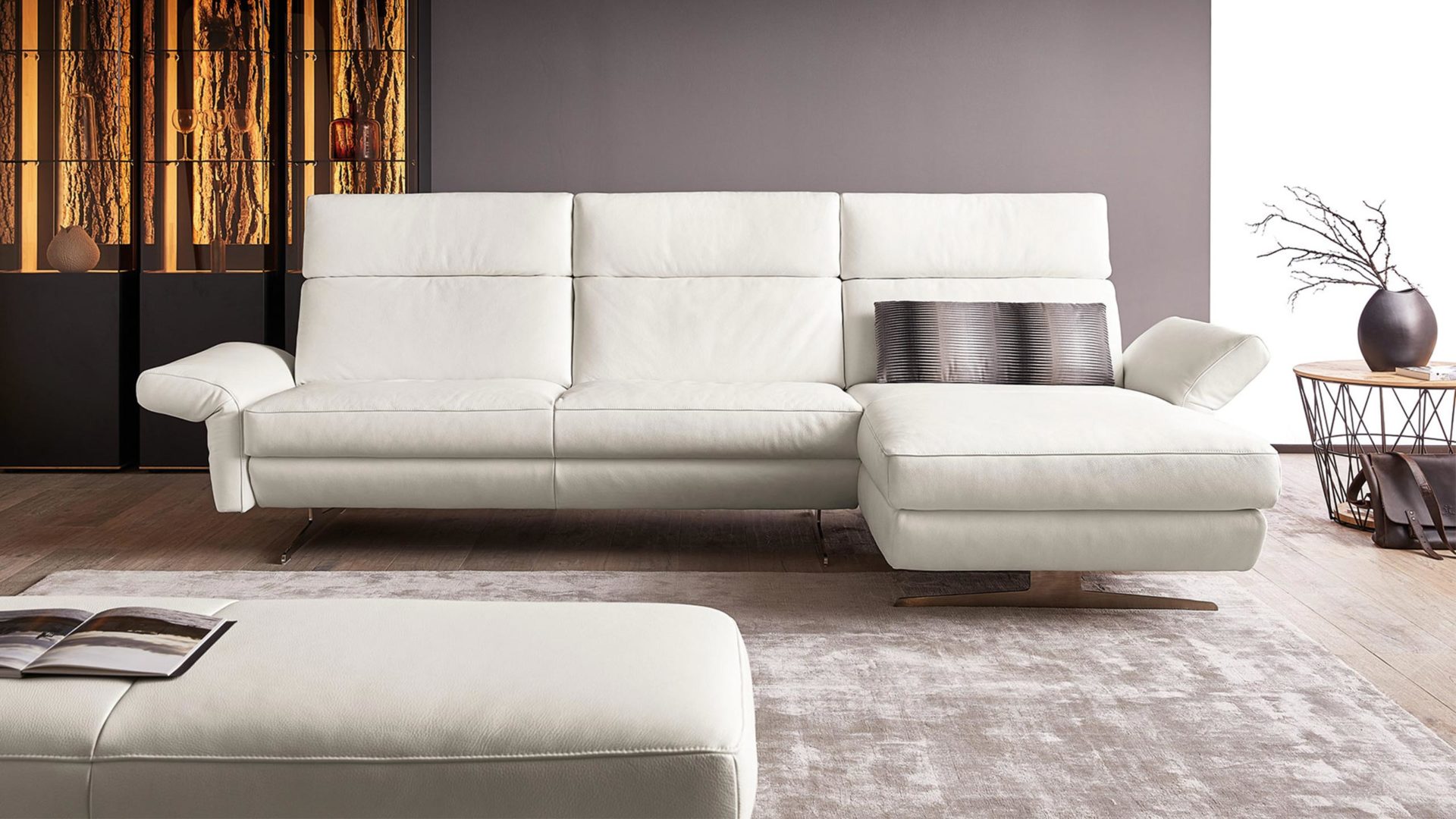 koinor lemy leder sofa in weiß