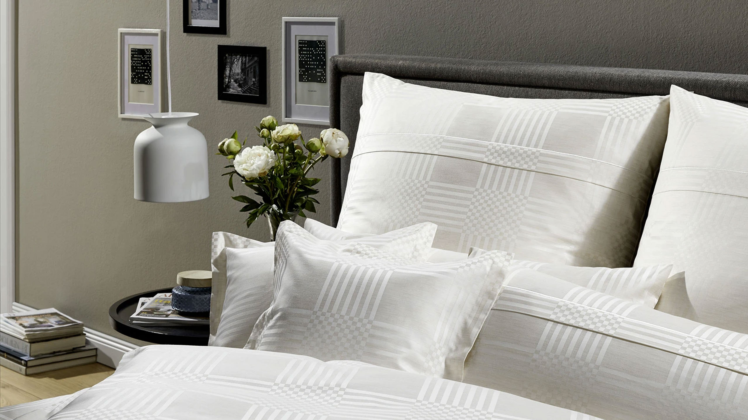 elegante palladium bettwäsche in weiß