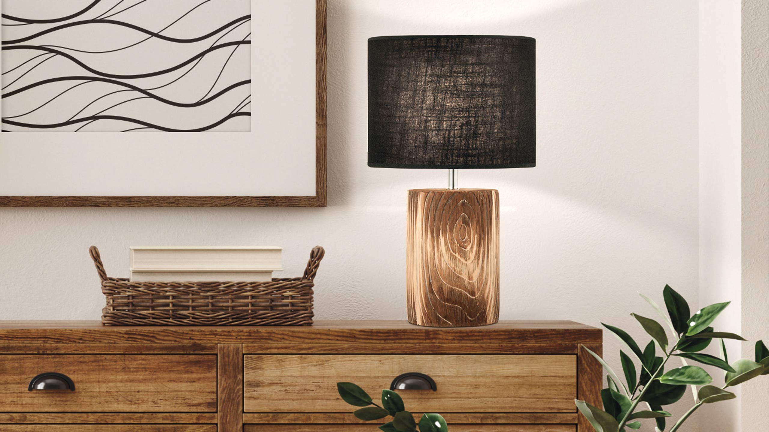 fischer und honsel malik tischleuchte mit holzfuß