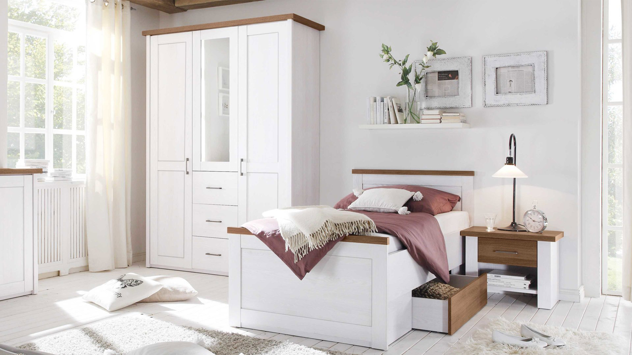 landhausmöbel pol power in weiß fürs schlafzimmer