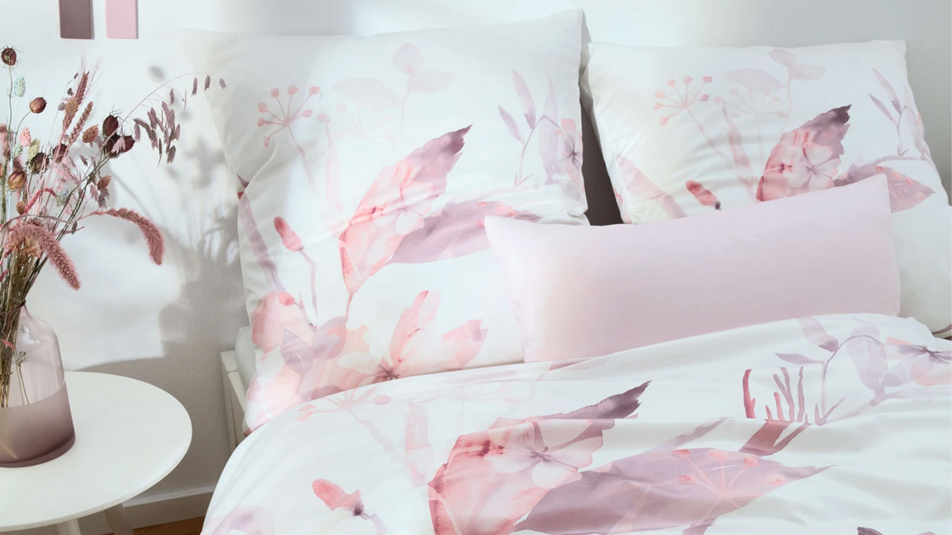 elegante soft art bettwäsche in rosa und flieder