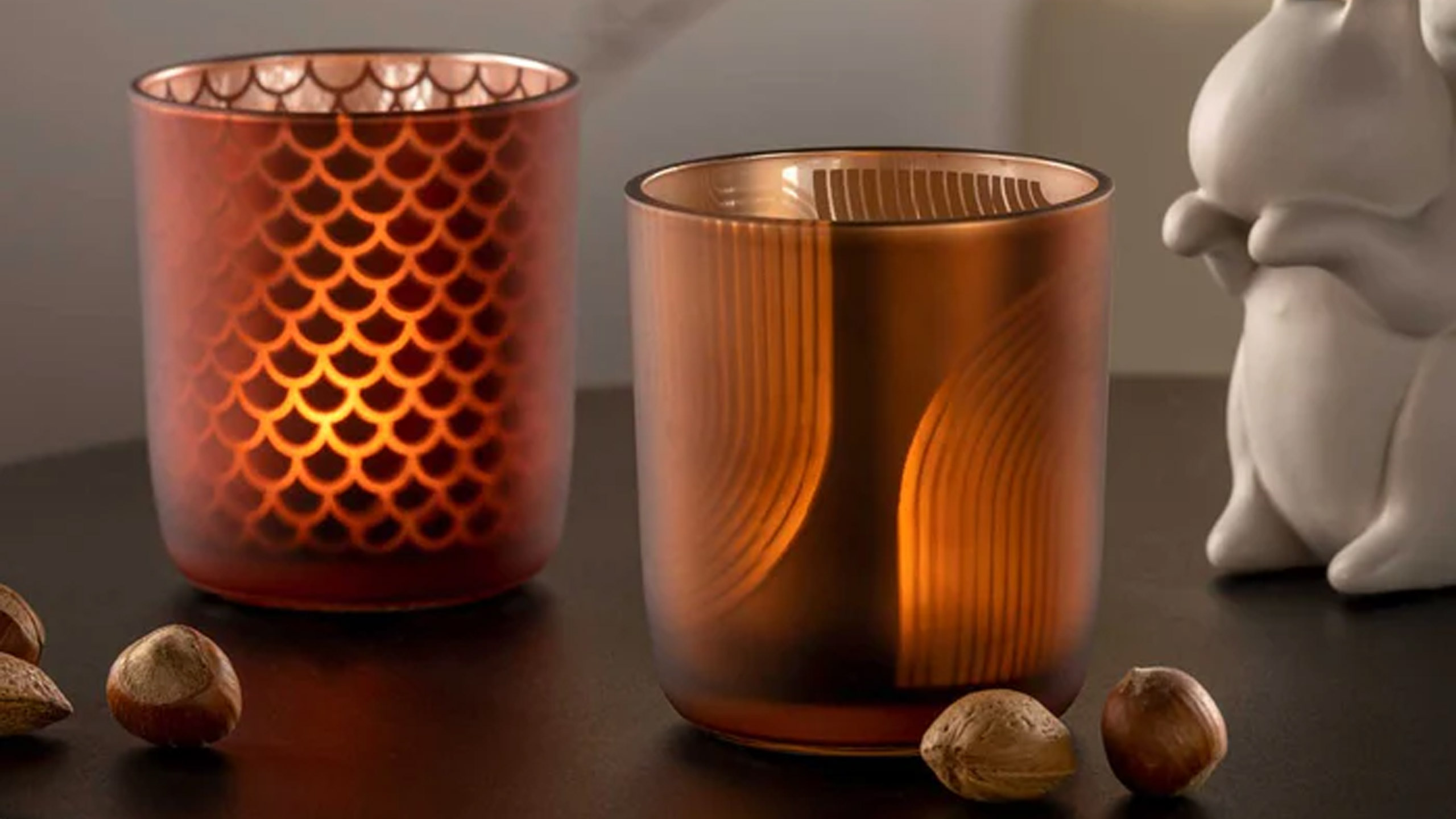 leonardo camminata teelichter in orange-braun