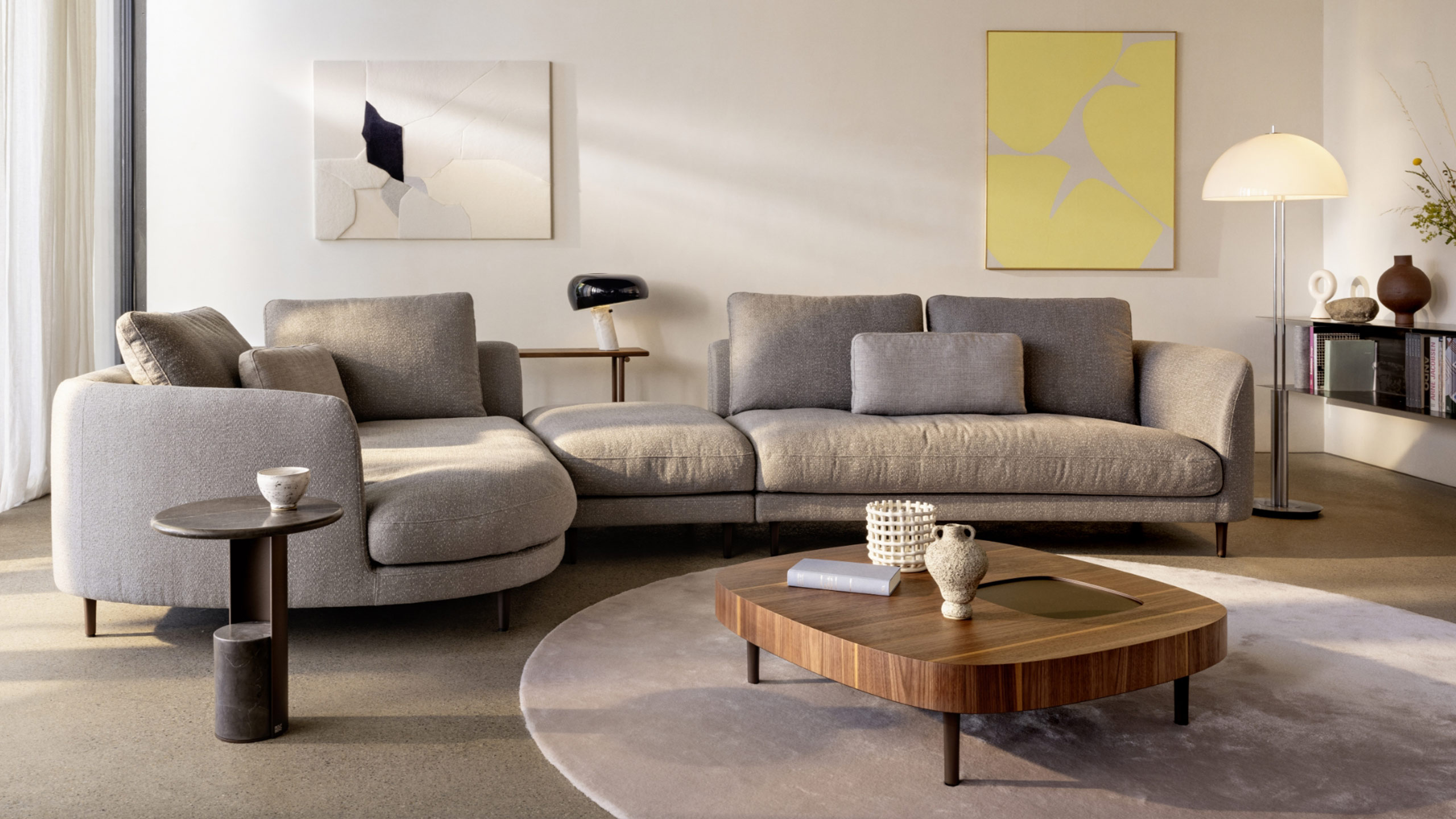 rolf benz kumo sofa in grau