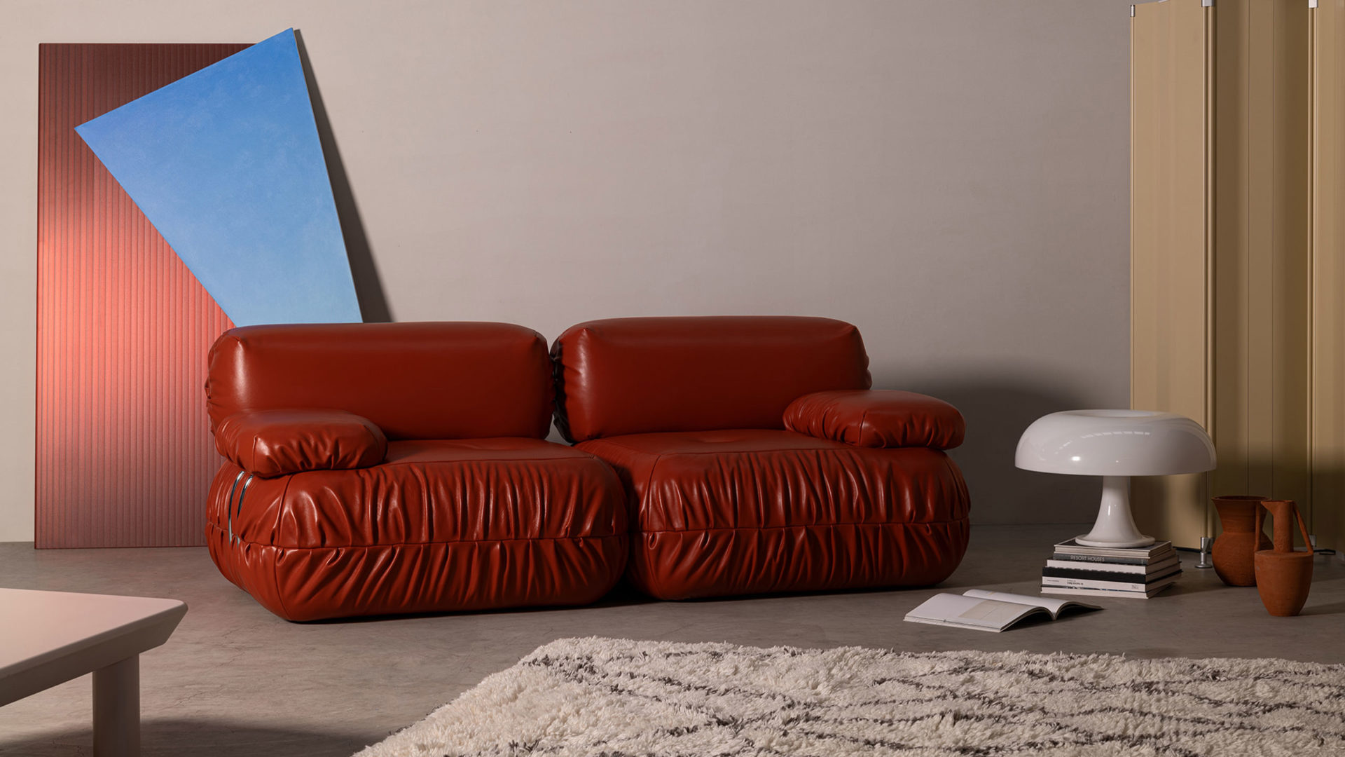 cierre option sofa im retro pop stil