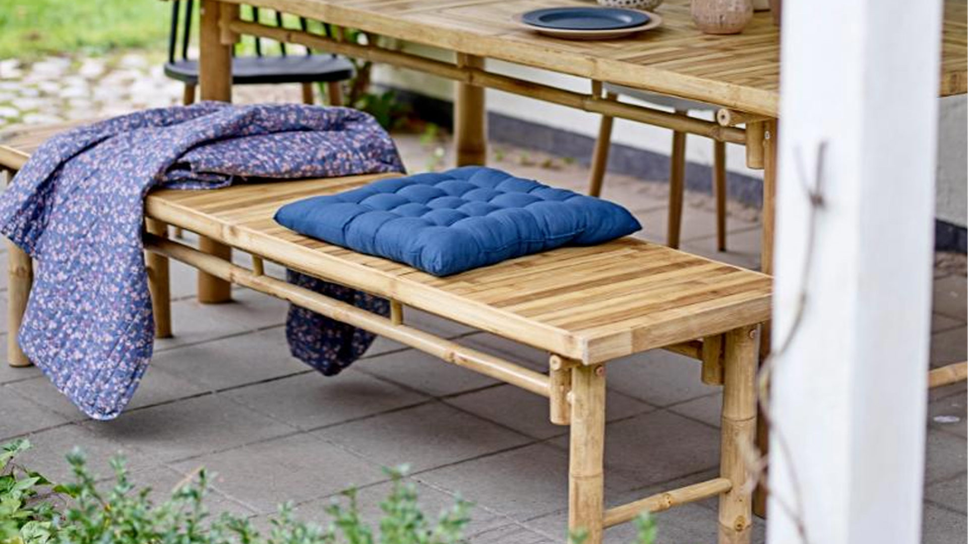 bloomingville sole outdoorbank aus bambus holz