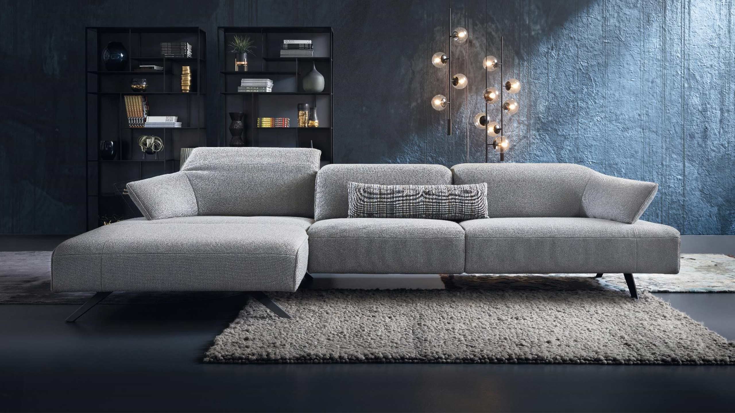 himolla signa sofa in grau