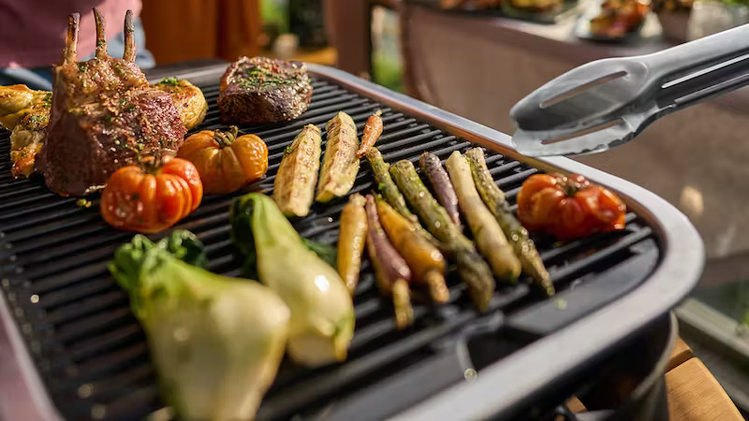 weber elektrogrill mit gemüse