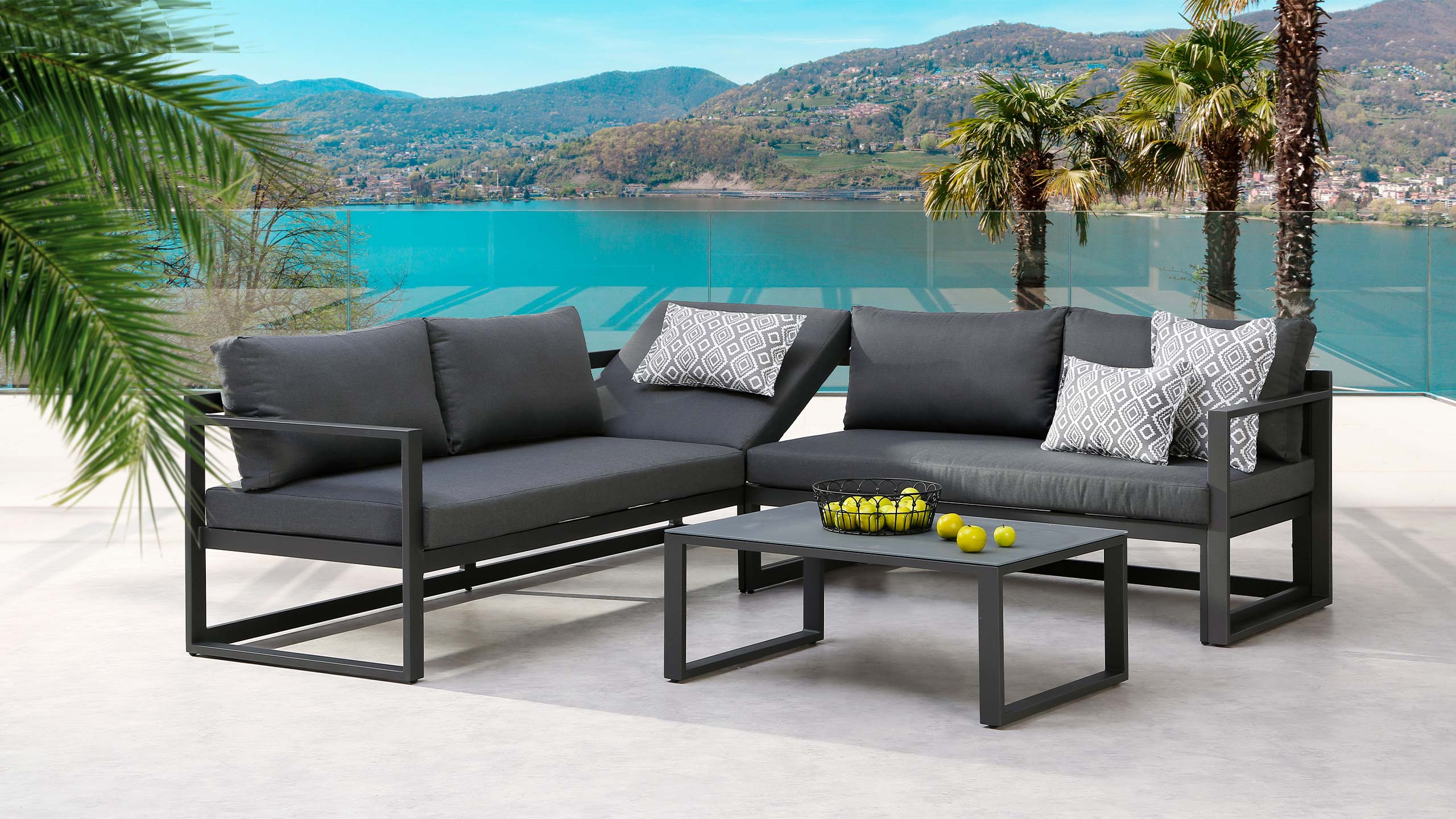 best rhodos loungesofa in schwarz