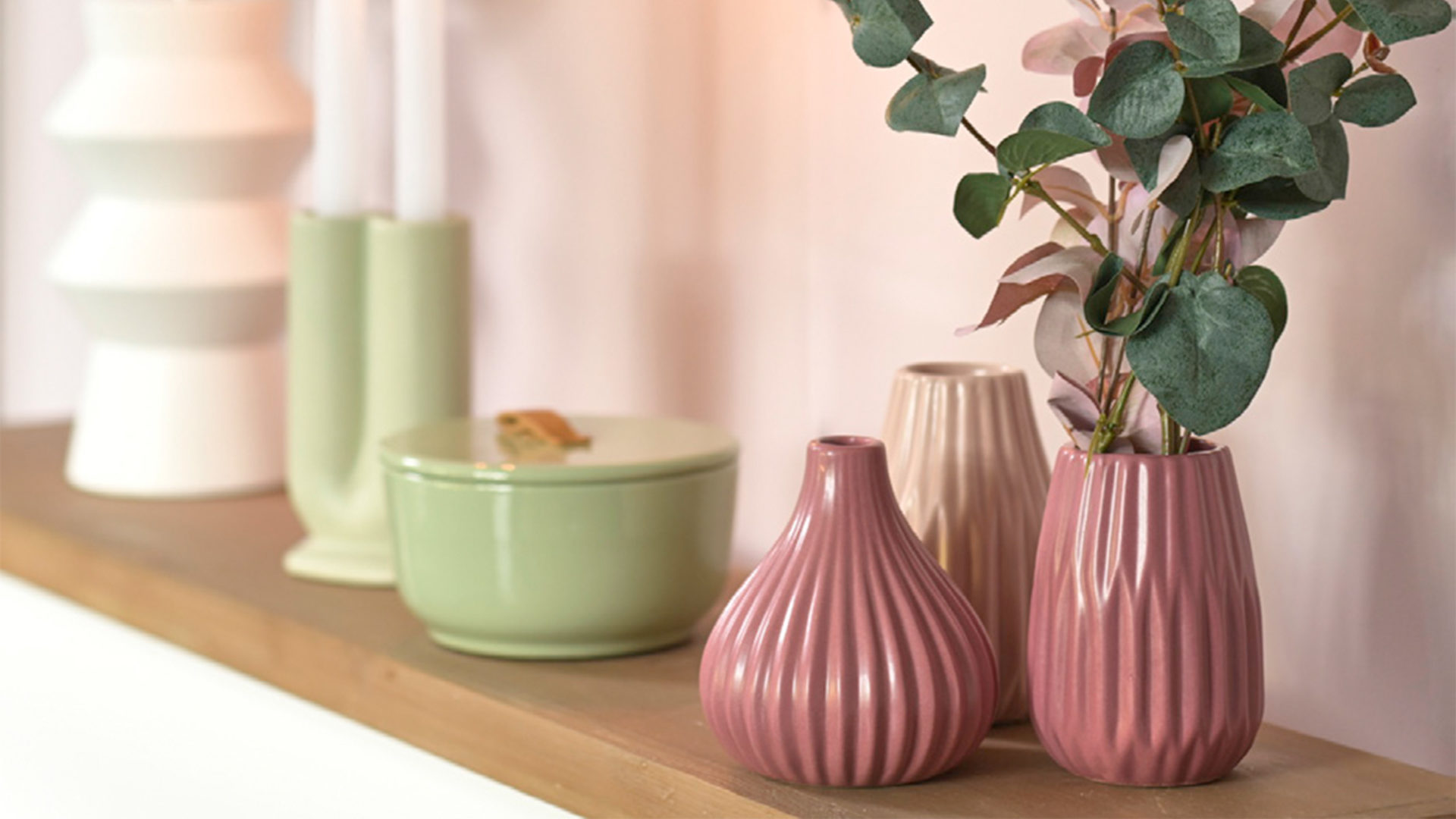 boltze vasen in rosa