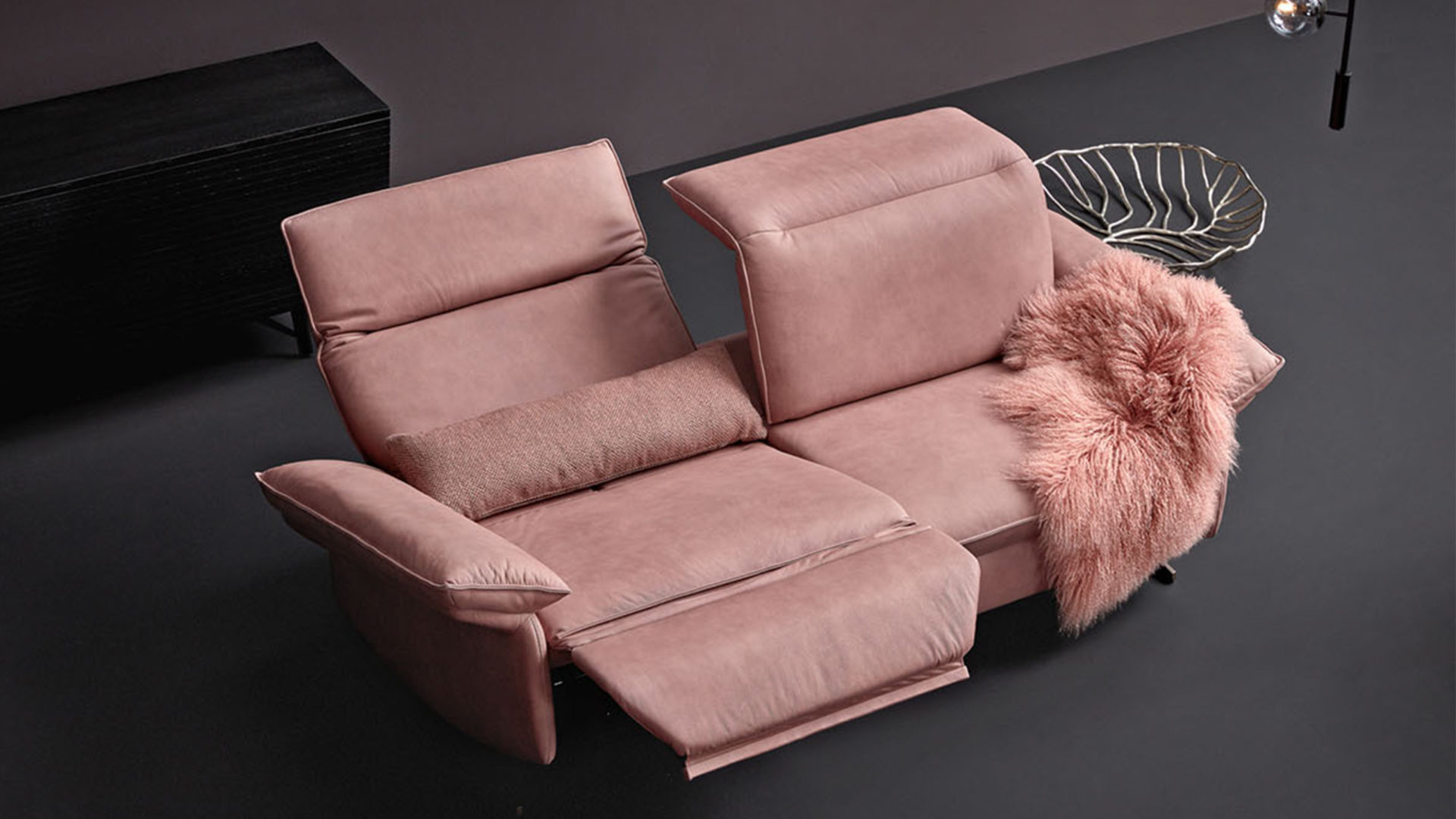 himolla ultima canape sofa in rosa