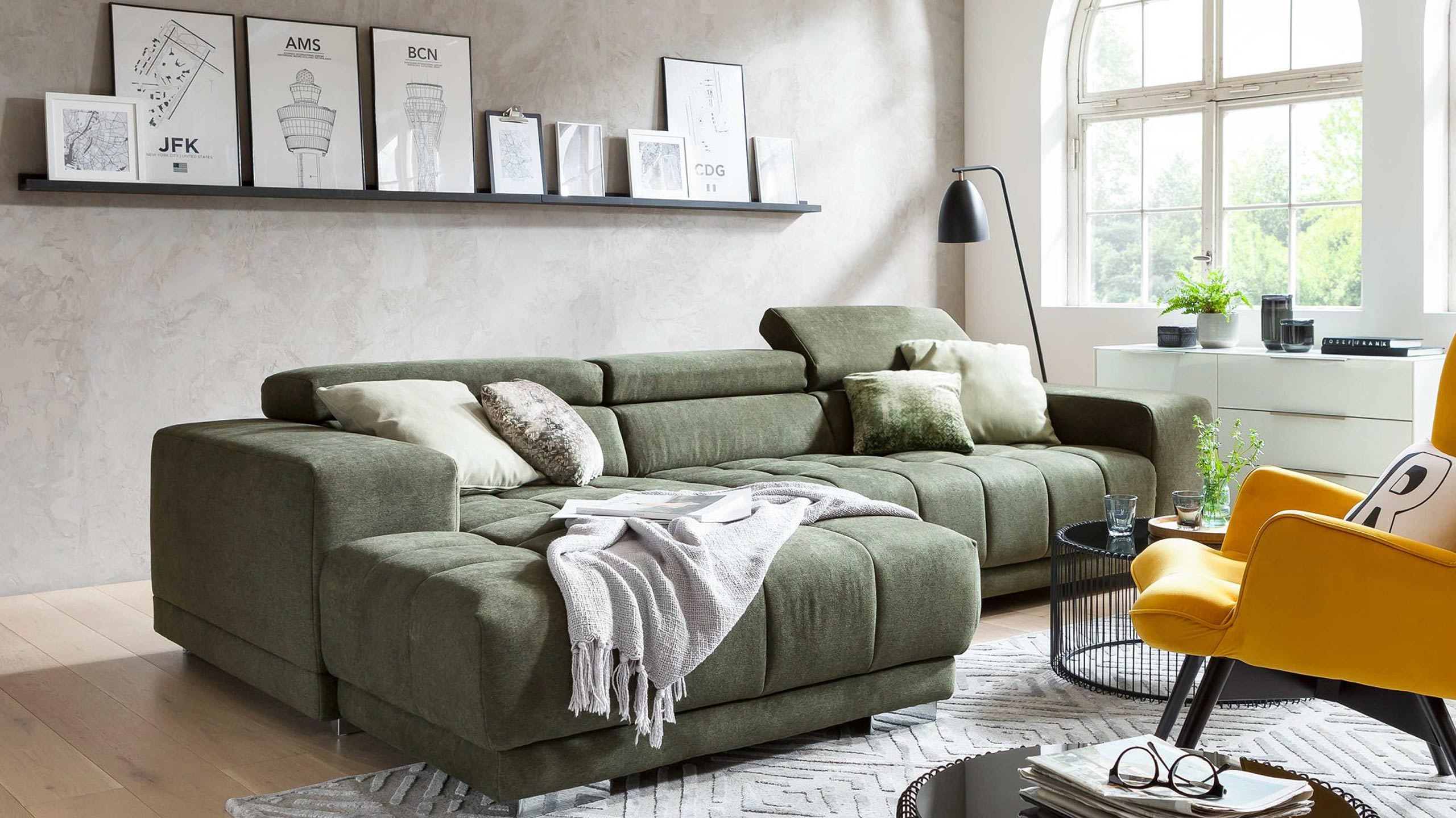 kawoo vs mp1038 big sofa über eck in mossgrün