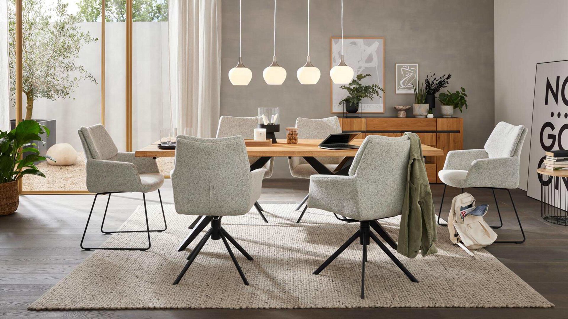 interliving 5118 esszimmer möbel in grau