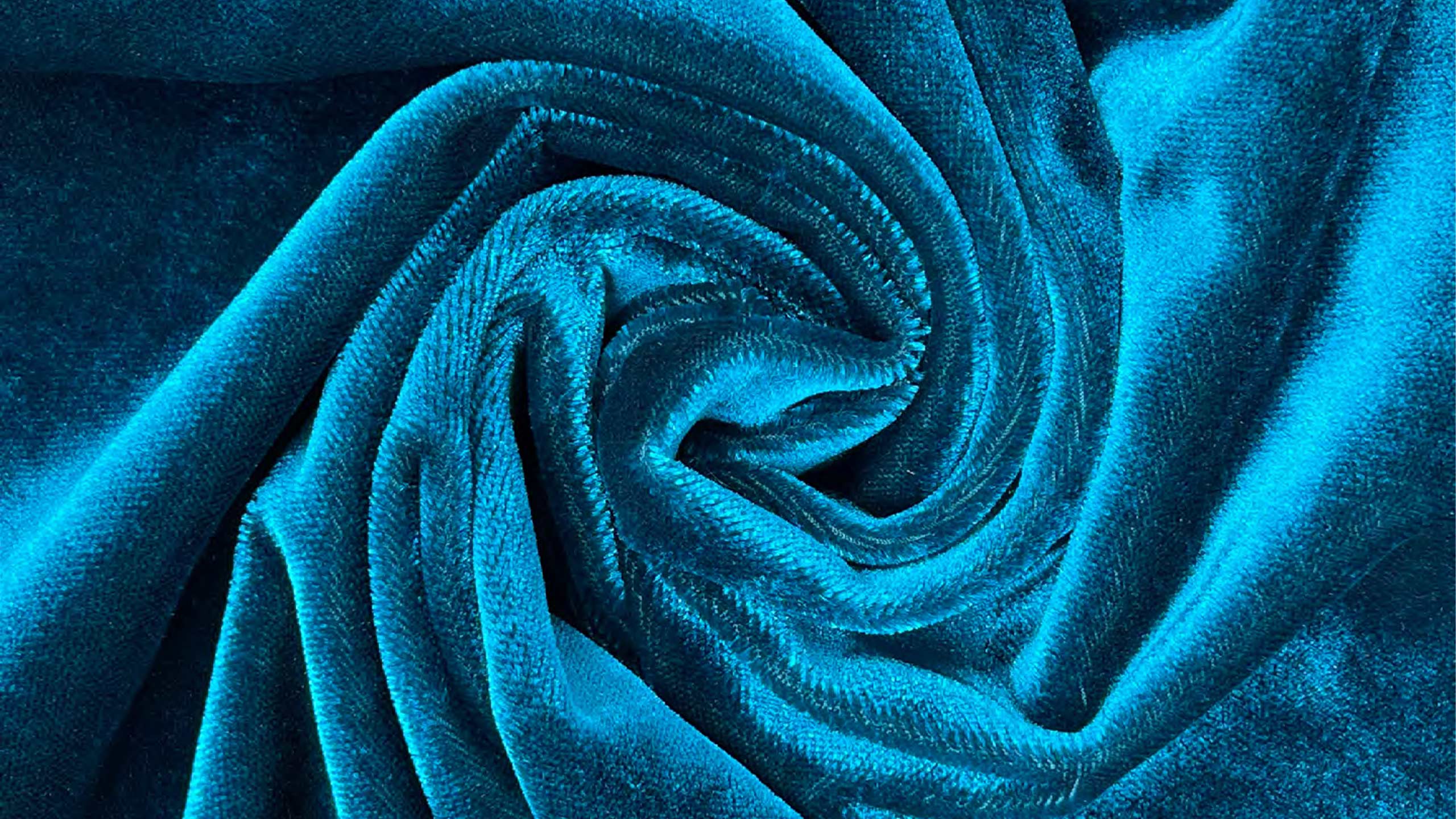 bretz polyestervelour stoff in blau