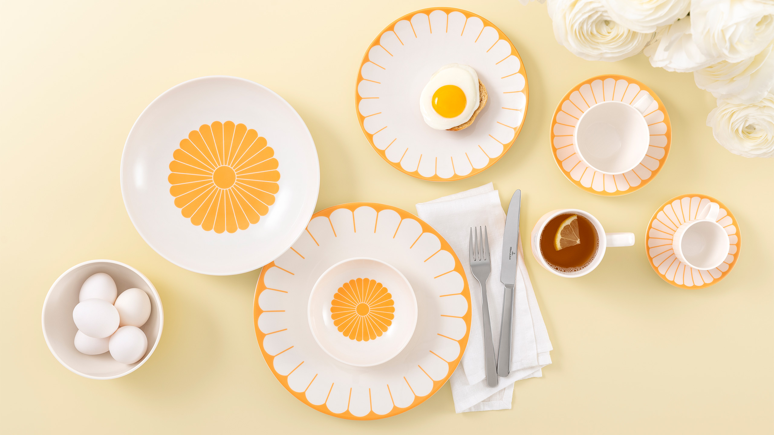 villeroy & boch fleur geschirr in gelb
