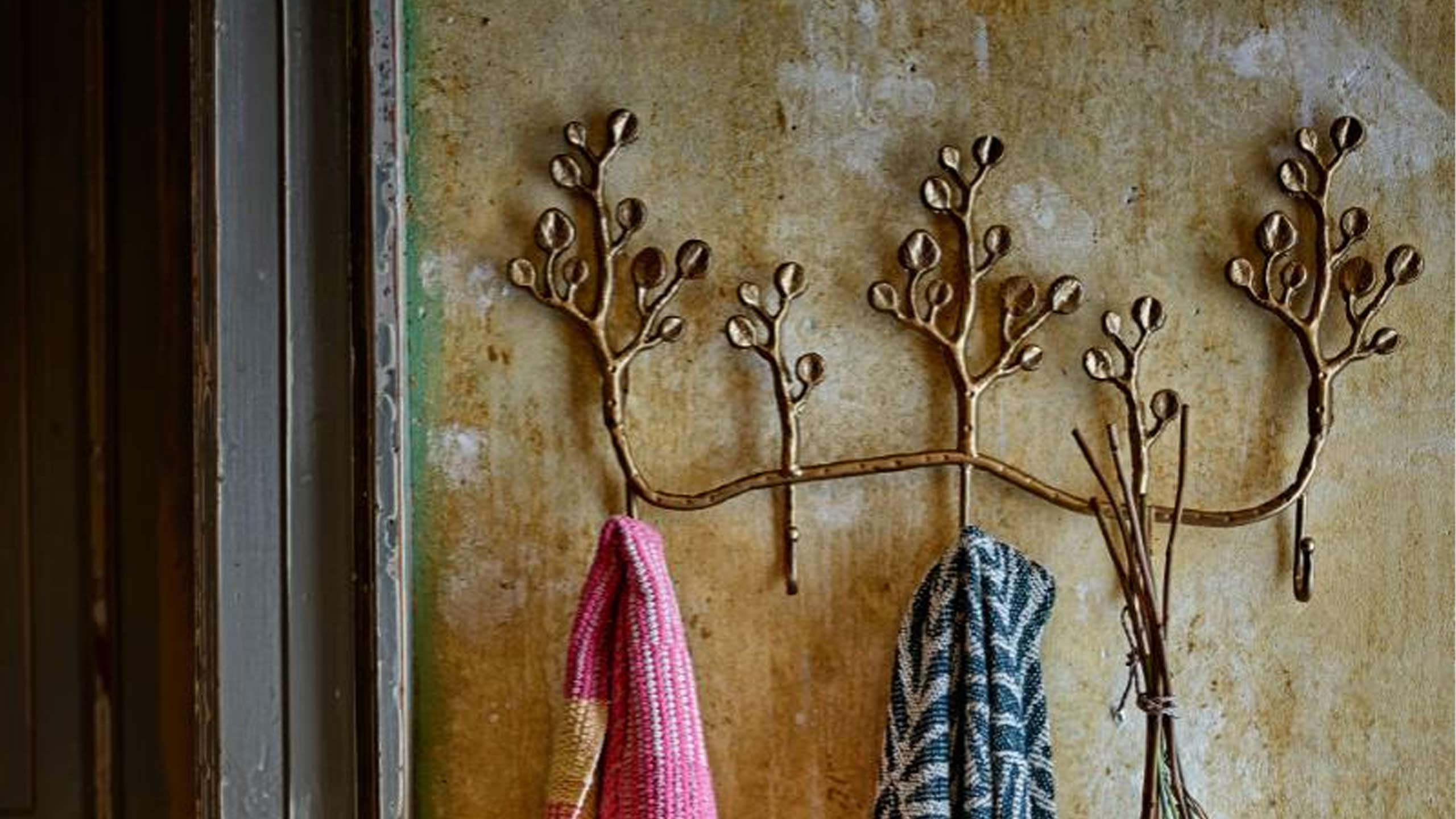 bloomingville padoca garderobe aus messing