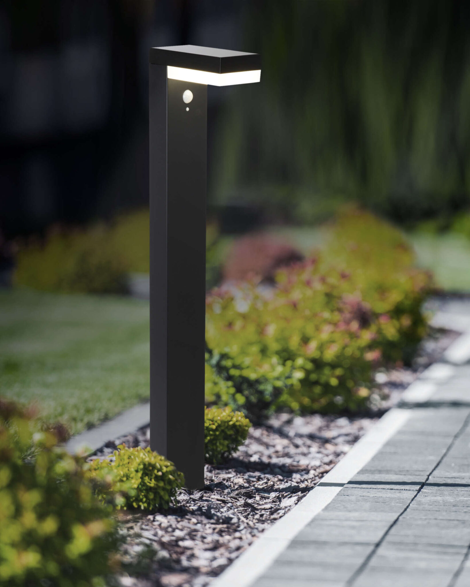 Outdoor-Leuchte mit eckigem Kopf