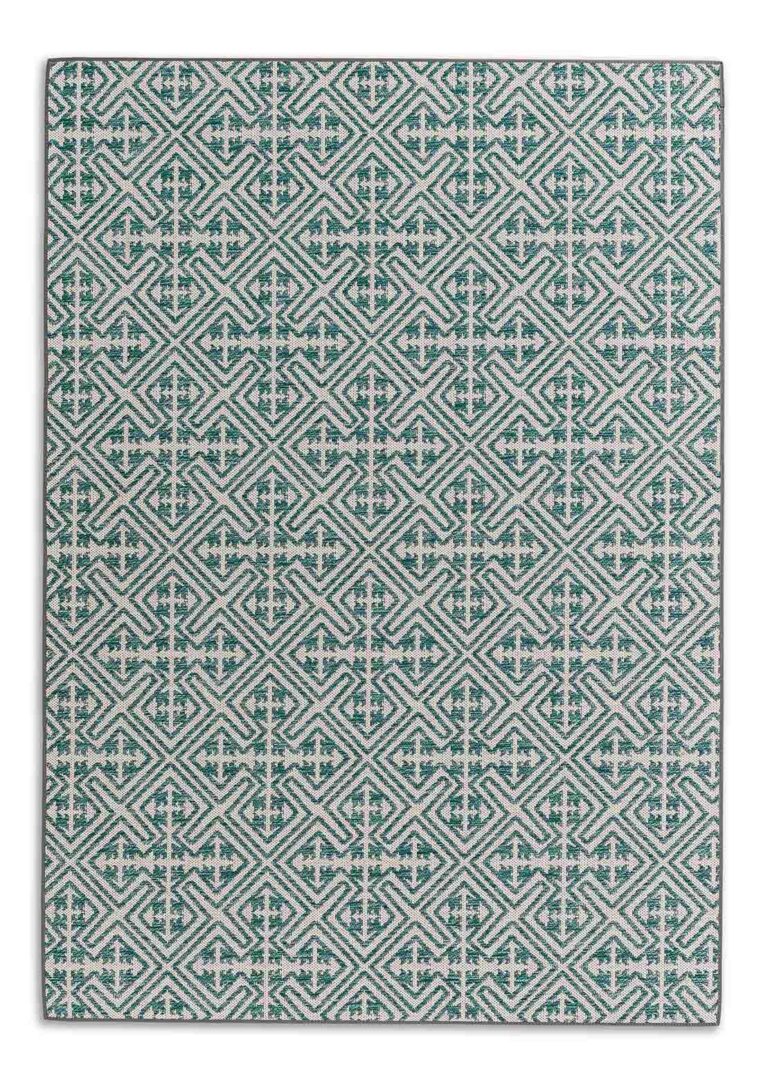 grüner Outdoor-Teppich mit Sternenmuster