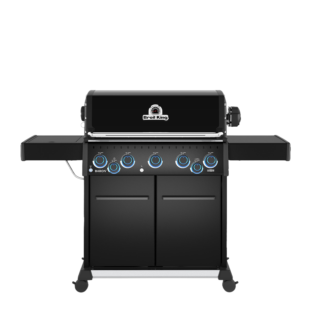 schwarzer, eckiger Grill