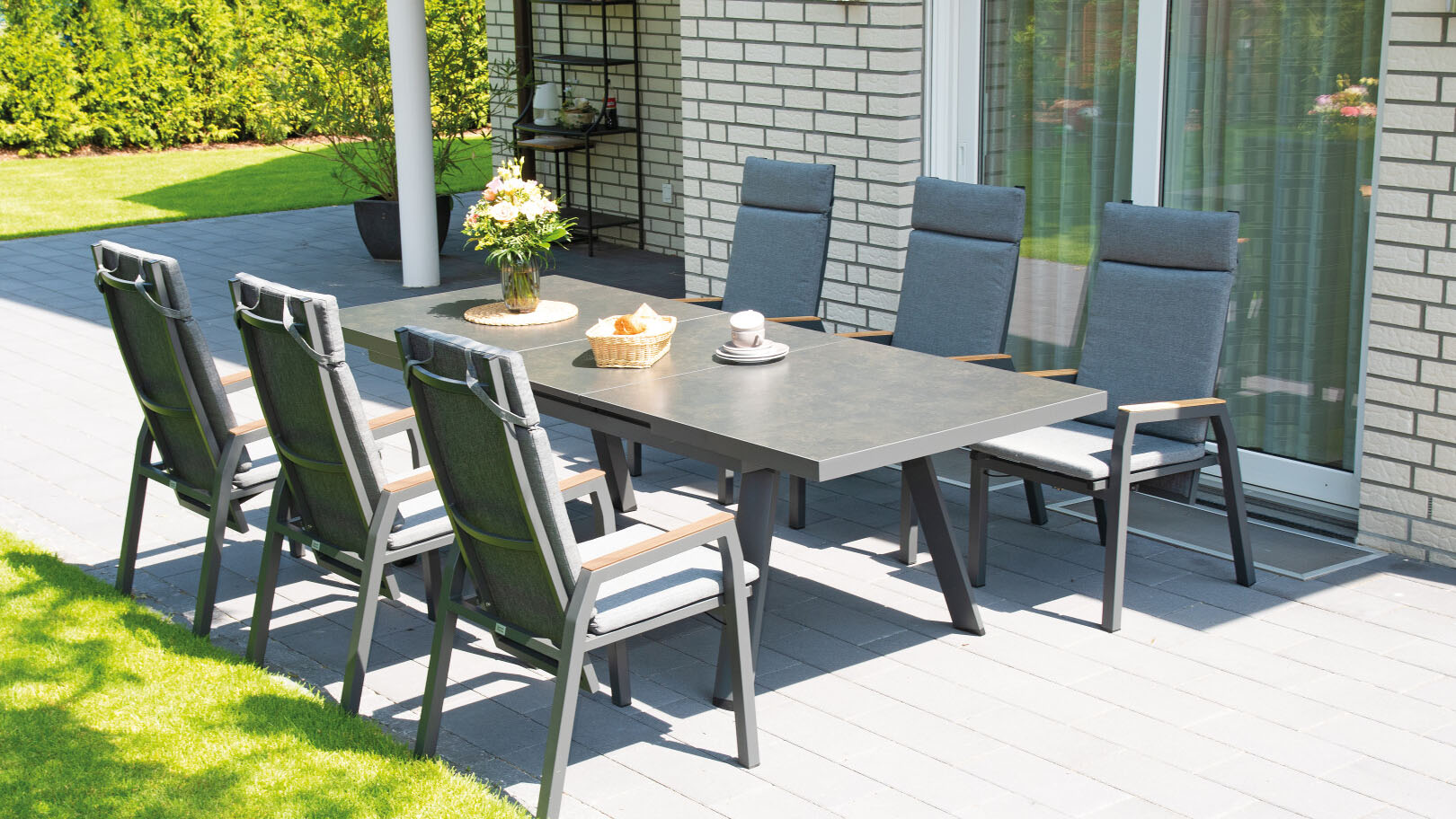 Essgruppe anthrazitfarben