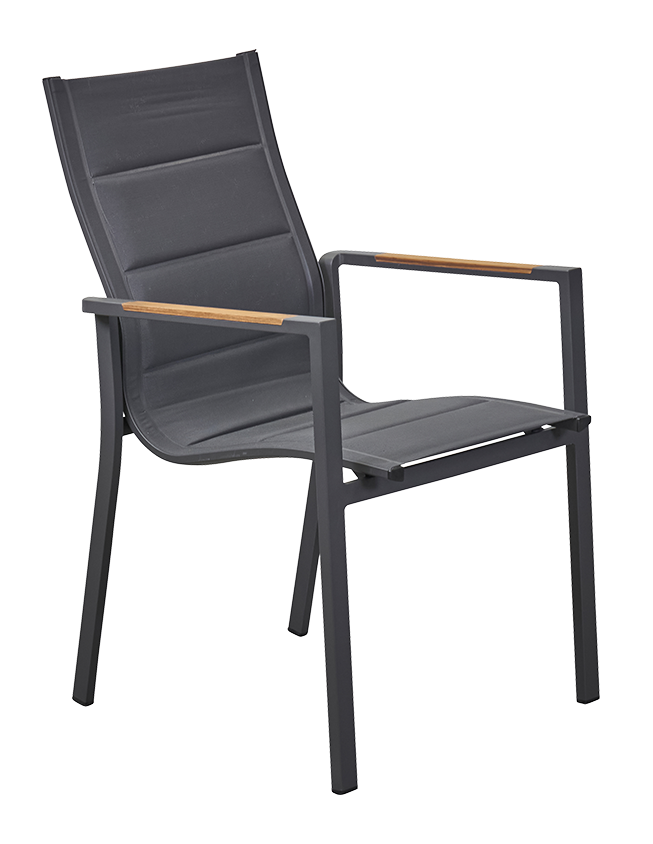 schwarzer Stapelsessel