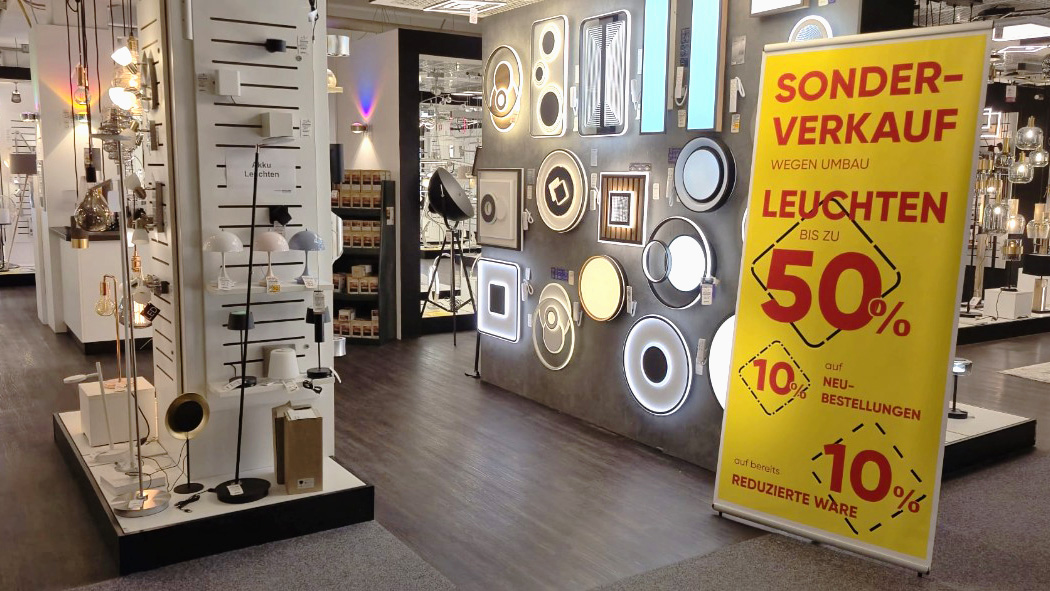 bis zu 50% auf Leuchten